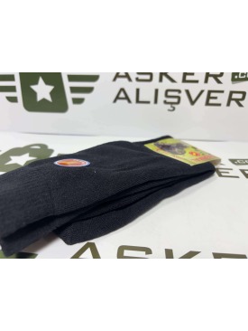 Siyah Kışlık Havlu Çorap